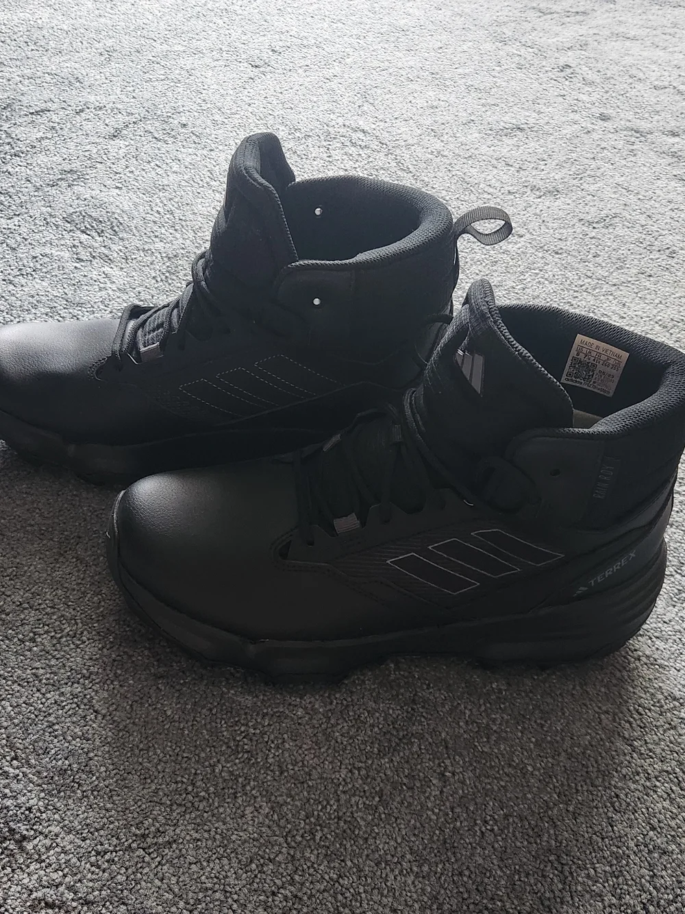adidas Men's Black High-Top Lace-Up Boots